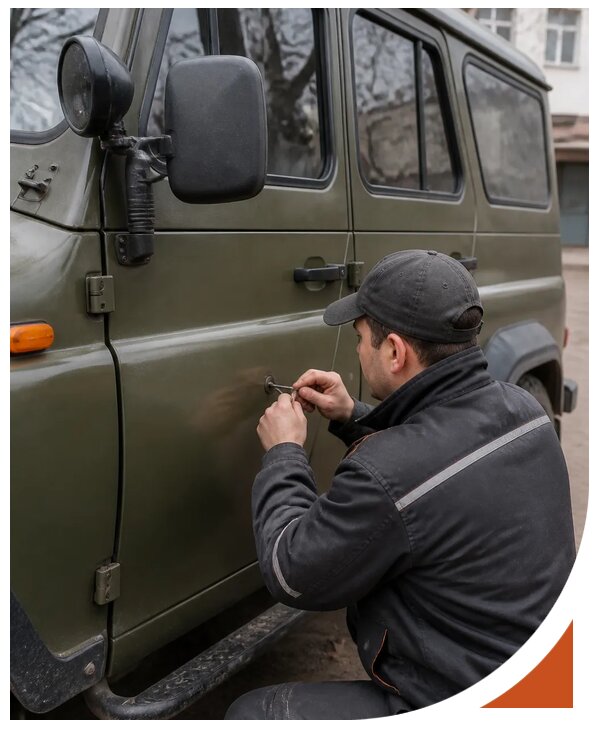 Профессиональное вскрытие автомобиля УАЗ без повреждений в Отрадном